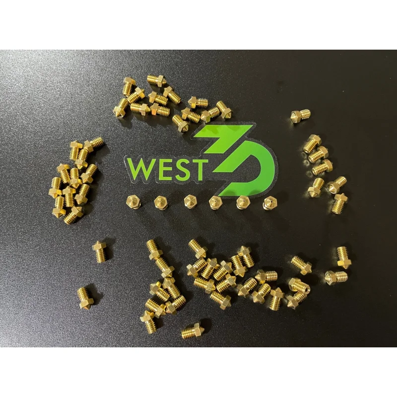 V6 Brass Nozzles (.2mm .3mm .4mm .6mm .8mm 1mm)