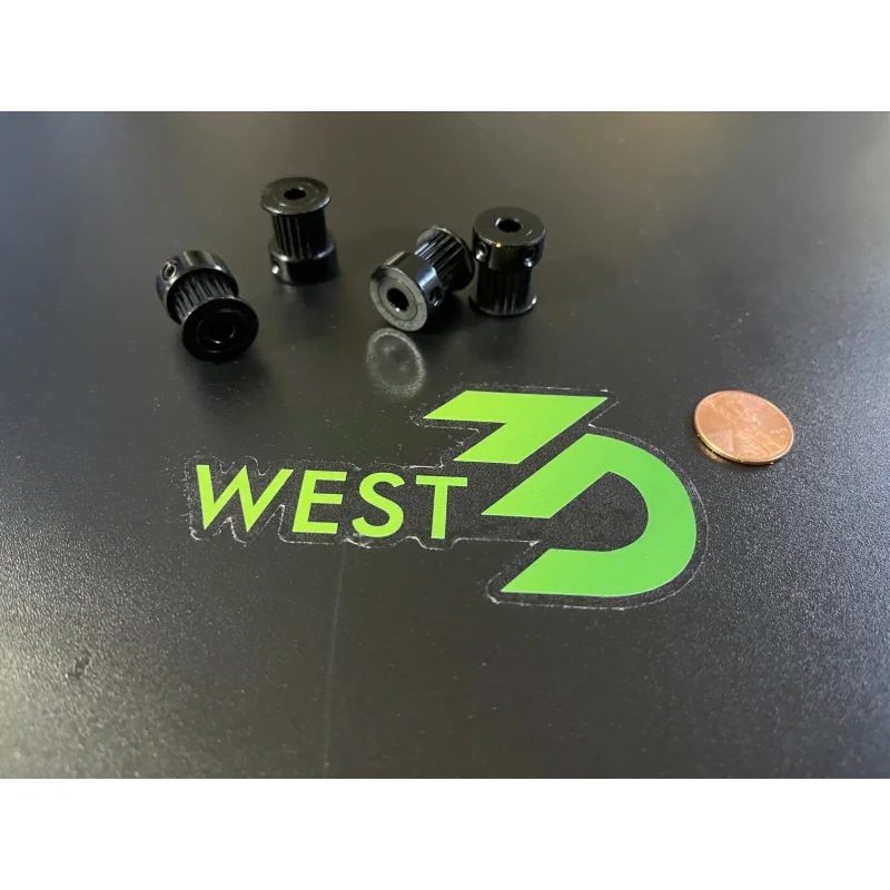 Black Pulleys and Idlers (GT2 20T, GT2 16T)