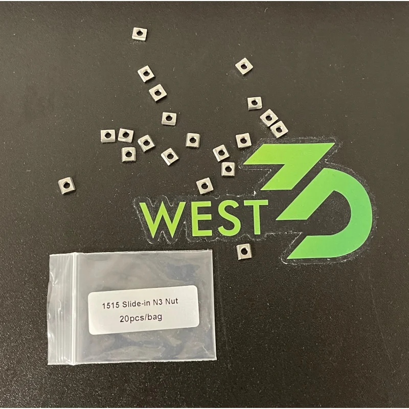 1515 Extrusion M3 Slide-in Nuts – 20pcs