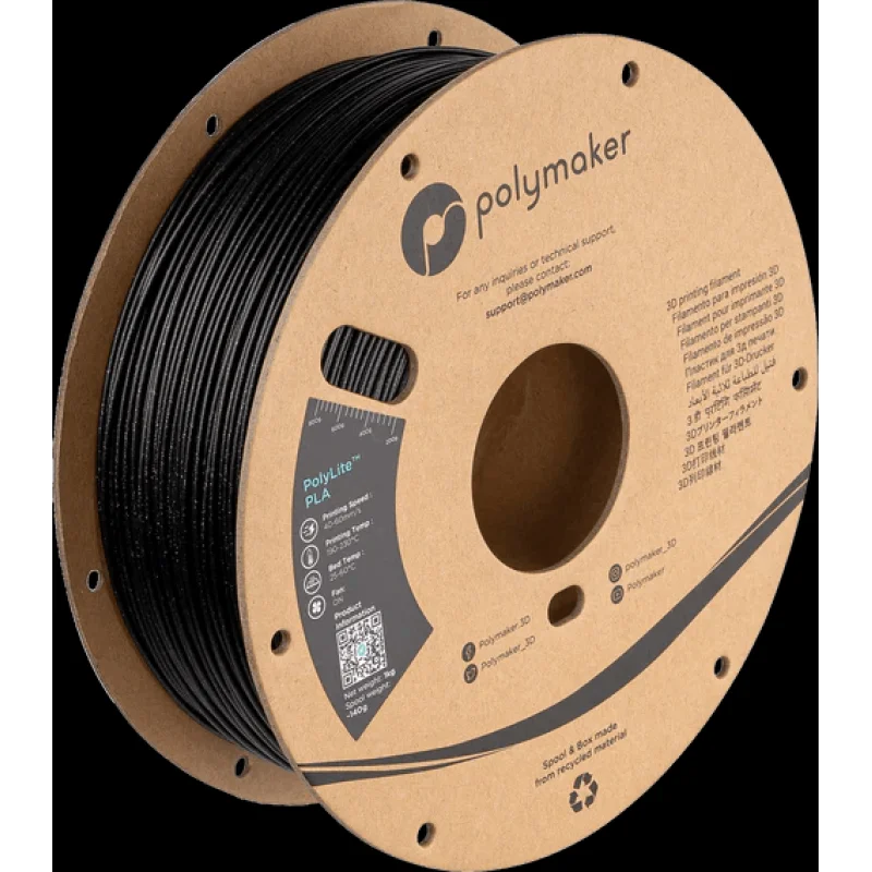 Polymaker Panchroma Galaxy PLA (Formerly PolyLite Galaxy) 3D Printer Filament 1KG 1.75mm Galaxy Black (HEX Code – 020203)