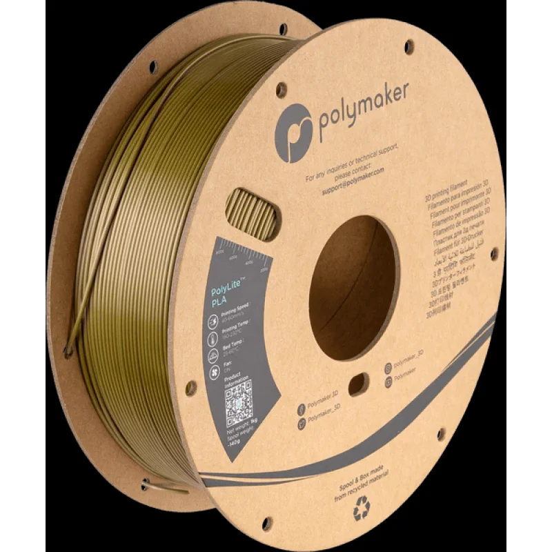 Polymaker PolyLite Silk PLA 3D Printer Filament 1KG 1.75mm Silk Peridot Green (HEX Code – )
