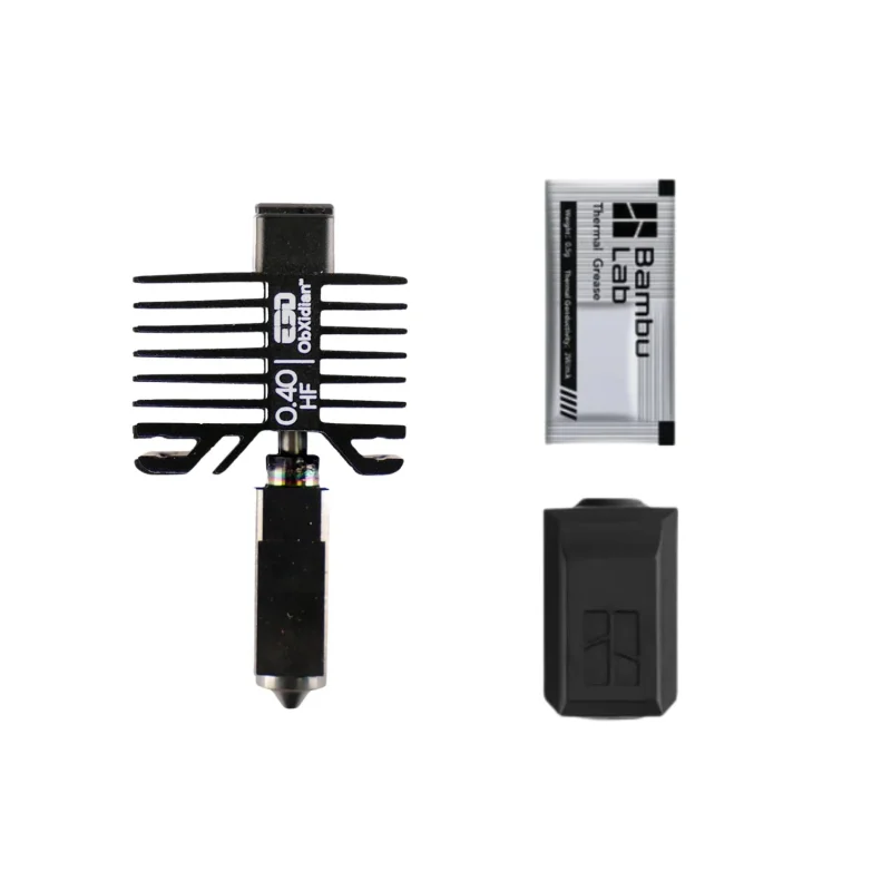 E3D High Flow ObXidian Hot End for Bambu Lab Printers X1 and P1 Series (X1C P1P etc.) – Fully Assembled and Self Assembled Kits