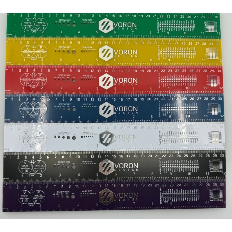 Never Grow Up Ruler – Voron Design PCB Ruler Multi-functional (Multiple Colors) Black