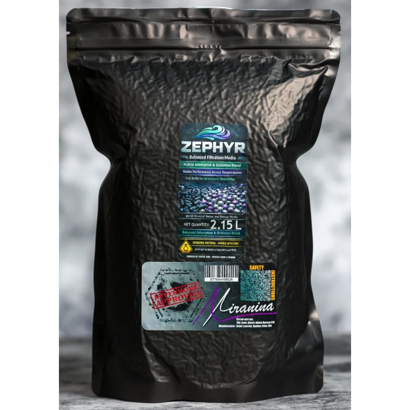 Nevermore Zephyr / Notus Certified Premium Activated Carbon Blend for VOC Large Bag Media Filtration for odor removal and Nevermore