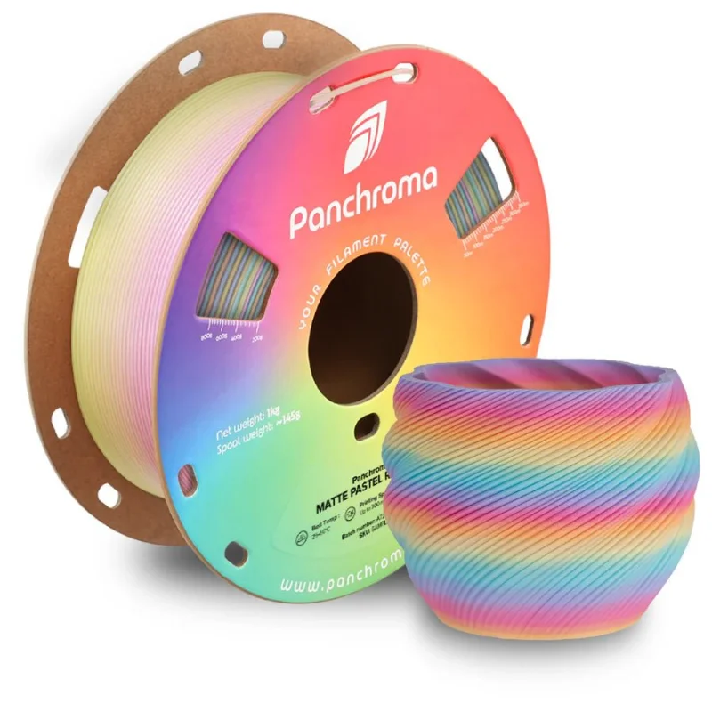 Polymaker Panchroma Gradient Rainbow PLA 3D Printer Filament 1KG 1.75mm Pastel Rainbow