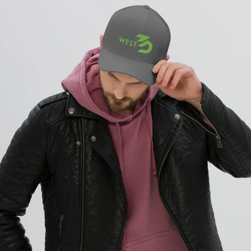 West3D Closed Back Structured Cap – FlexFit – Grey