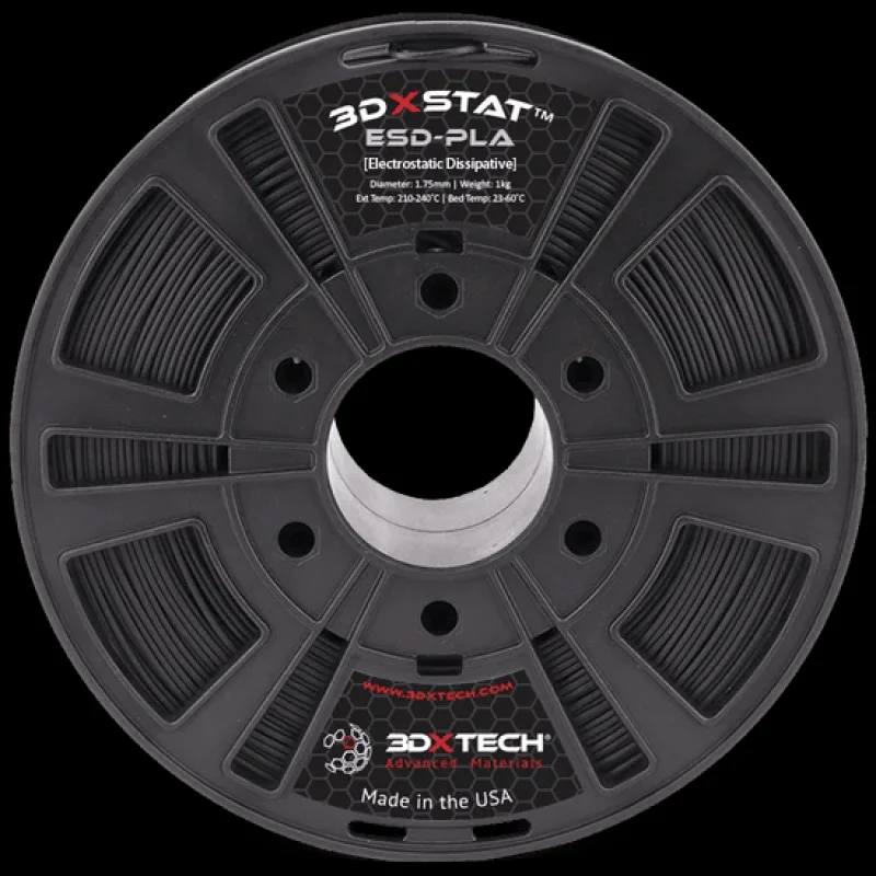 3DXSTAT” ESD-PLA 1.75mm 3D Printer Filament by 3DXTech Made in USA 750g Black
