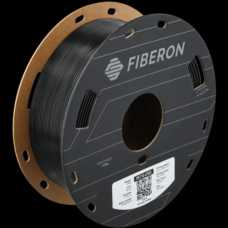 Polymaker Fiberon Engineering Filament – PETG-ESD (500g) Black