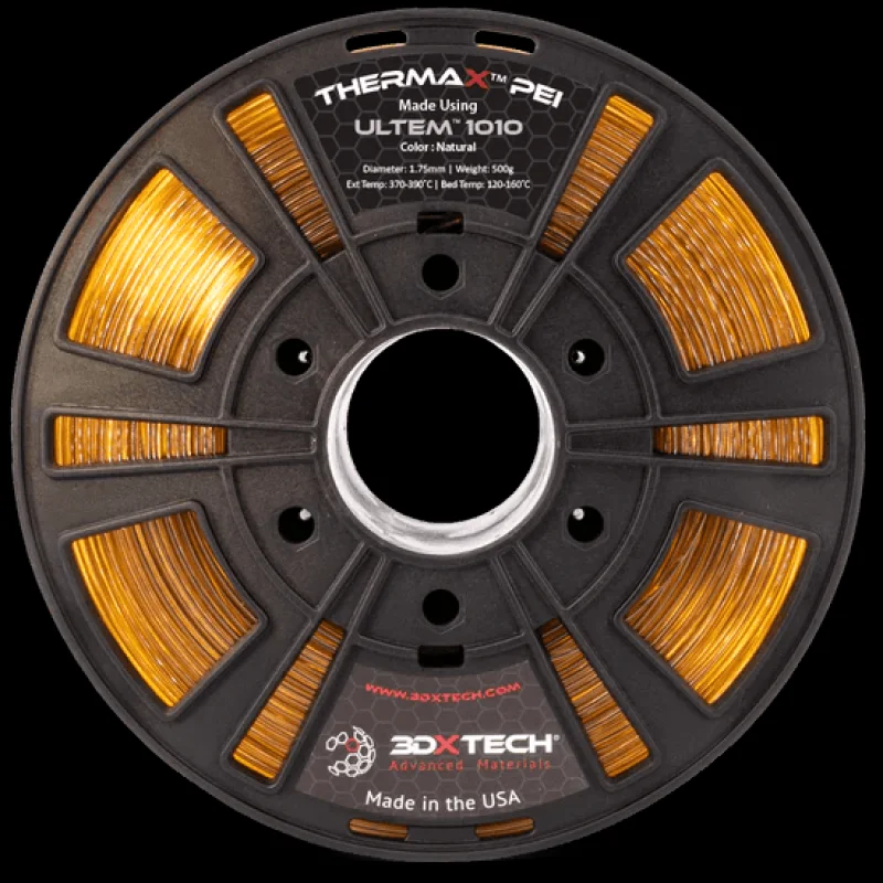 ThermaX PEI Ultem 1010 1.75mm 3D Printer Filament by 3DXTech Made in USA 500g Natural