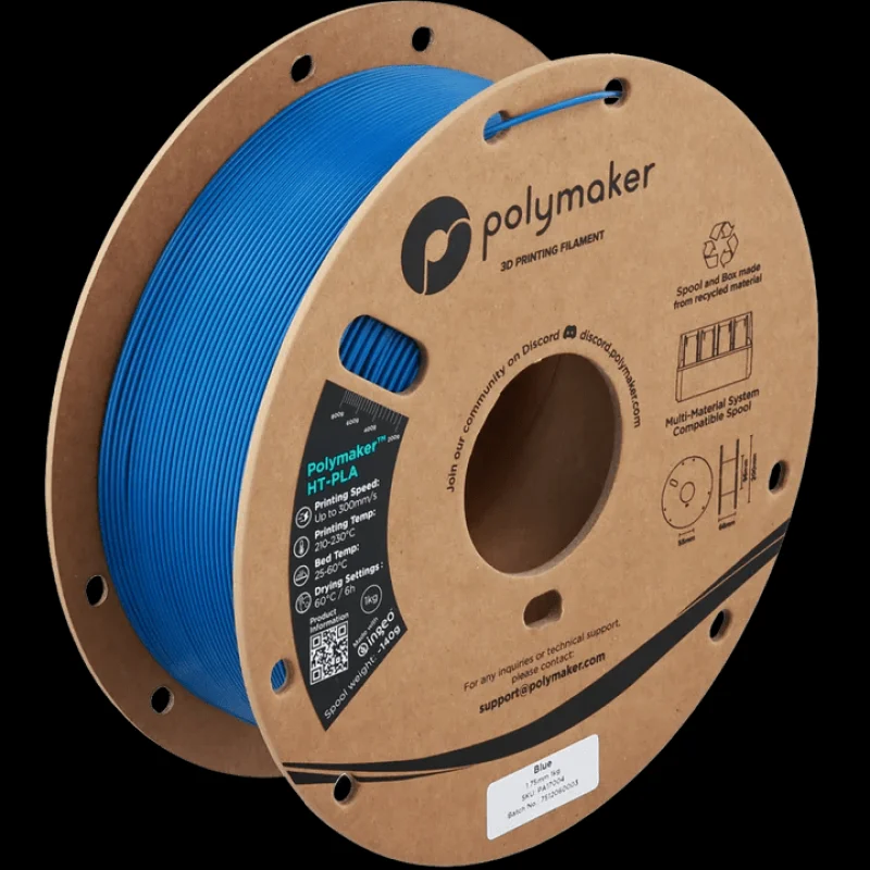 Polymaker HT-PLA High Temperature PLA Blue (HEX Code – 19557b)