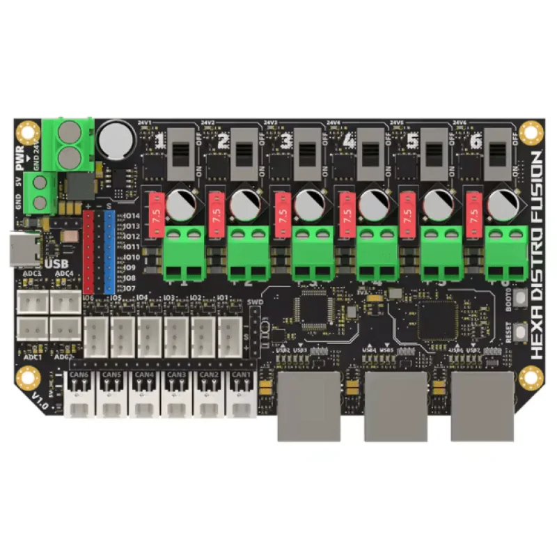FYSETC Hexa Distro Fusion PCB – USB / CAN Bus Expansion Hub