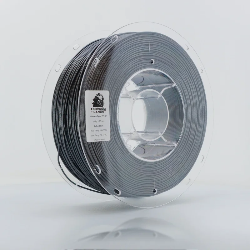 AMBROSIA PPS-CF Filament of the Gods – 1KG Bambu AMS Friendly High Temperature PolyCarbonate Spools Premium 3D Printing Filament