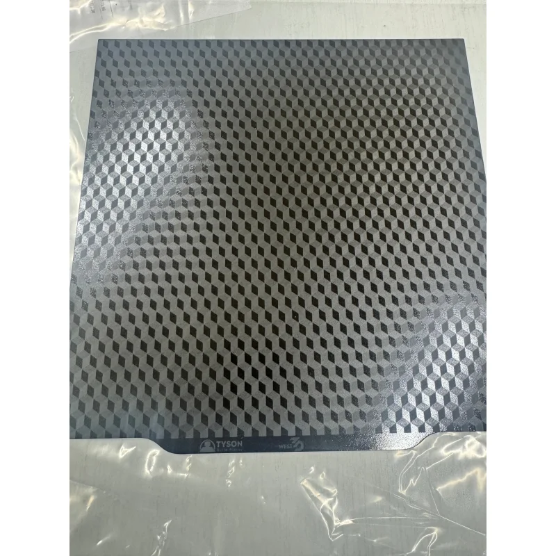 Tyson Build Plate T-95 Dual Sided Texture with One Side Tessellation Pattern Heavy Duty Steel Build Surface with excellent adhesion for all filaments