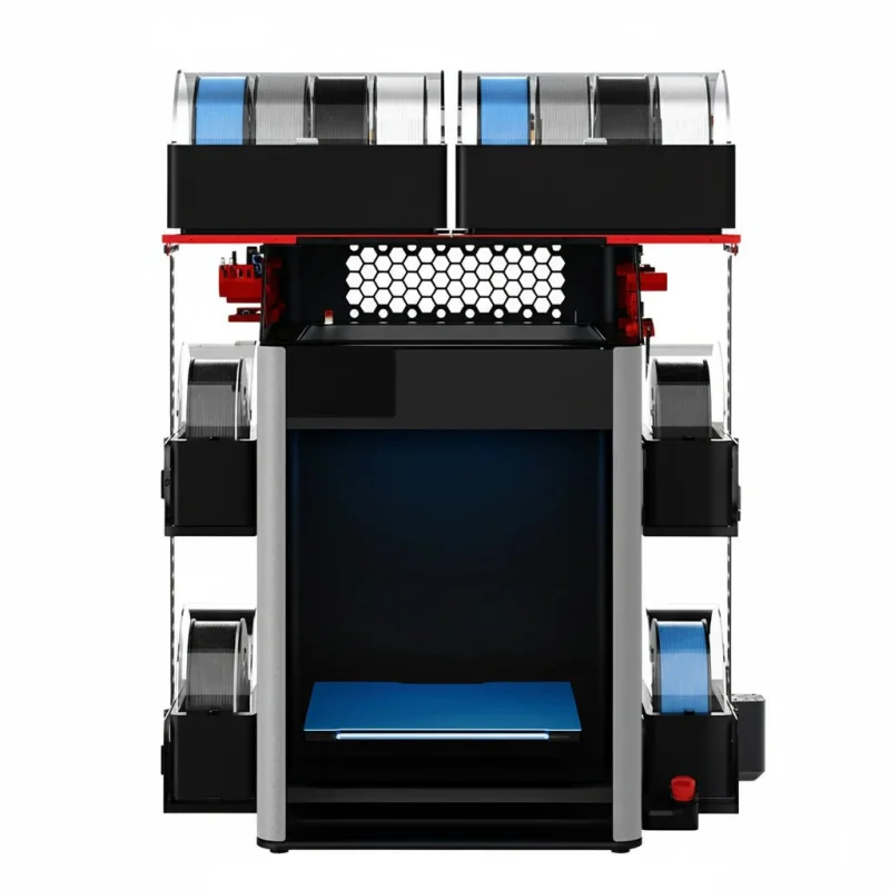Biqu Panda Perch H2 and HT Add-on – Aluminum Mount for Two AMS and Multiple AMS HT for Bambu Lab H Series 3D Printer (H2D H2C H2S)