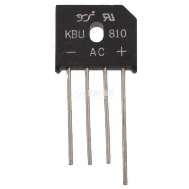 KBU810 Single Phase Full Wave Bridge Rectifier 8A 1000V