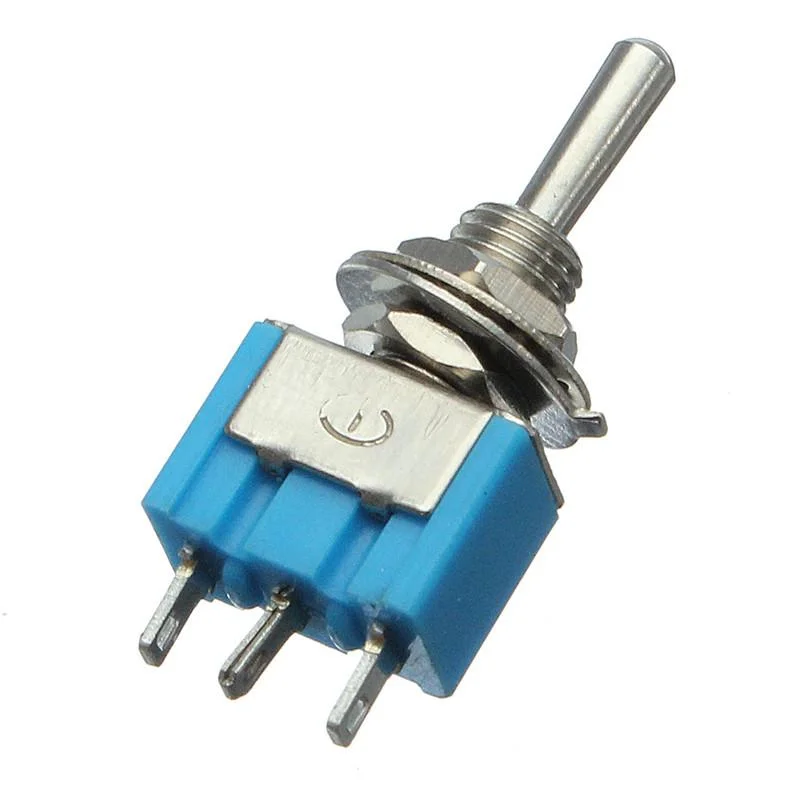 Mini Toggle Switch SPST 2 Position 3 Pin 6A 125V