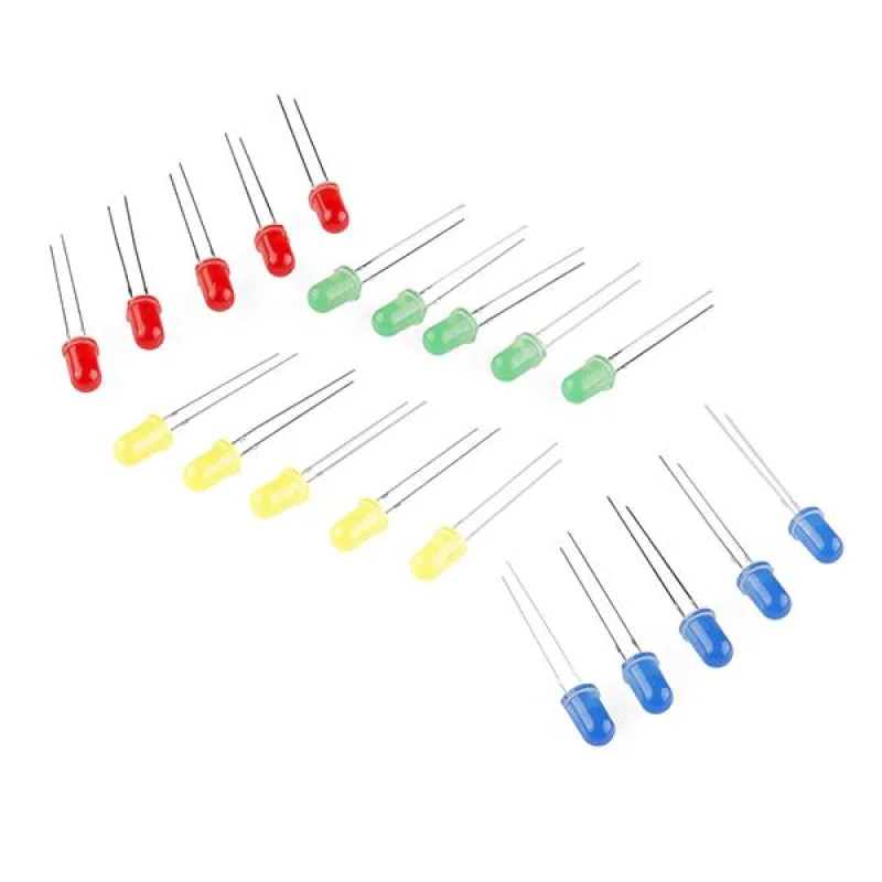 5mm LED Kit Red Yellow Blue Green 20 Pieces
