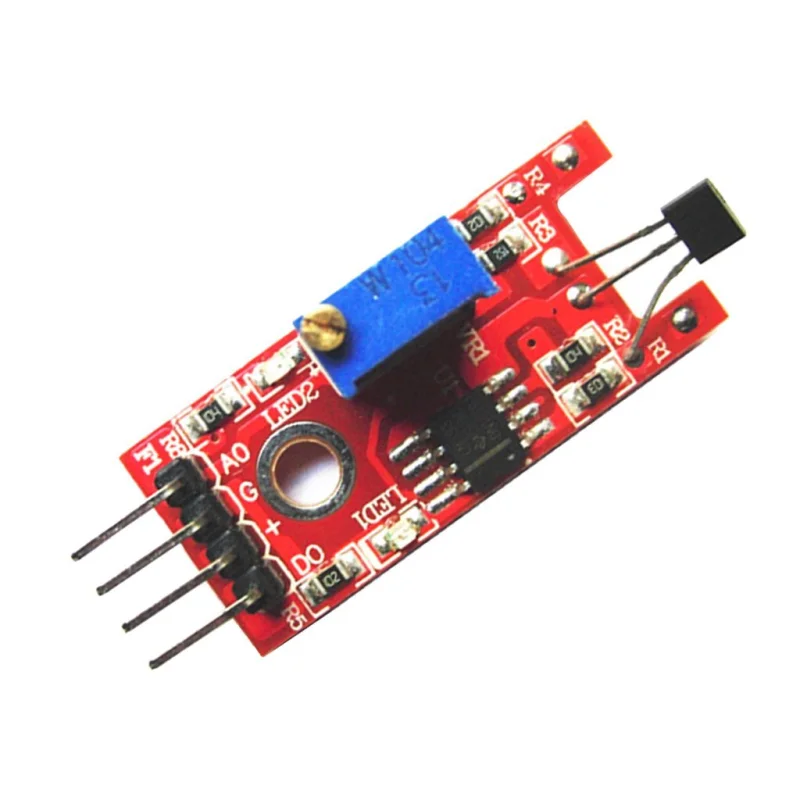Magnetic Hall Effect Sensor Module Adjustable Sensitivity, 5V