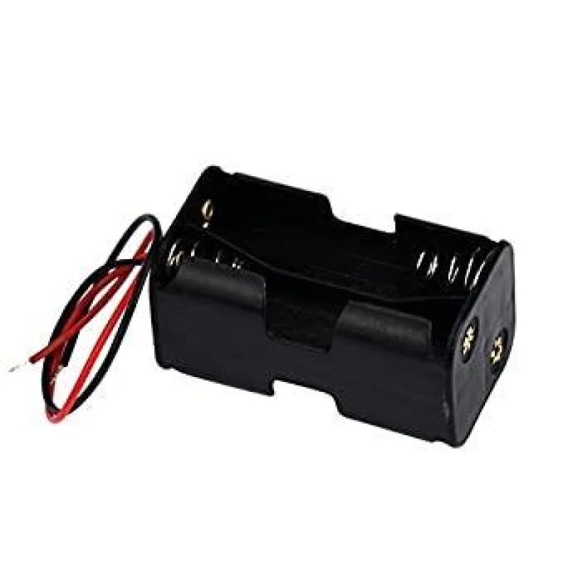 4x AA Battery Holder Dual Box 6V Battery Case with Leads