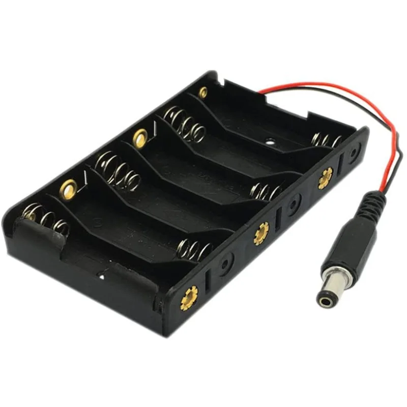 6x AA Battery Holder with Barrel Jack Output