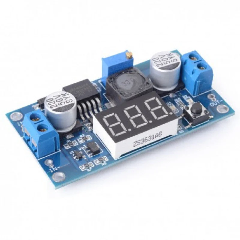DC-DC Adjustable Buck Converter 2A 3.240V to 1.2535V with Display Module
