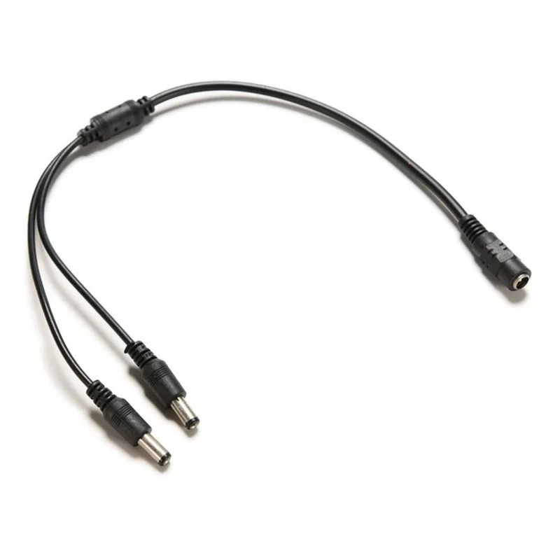 Female to Dual Male DC Barrel Jack Splitter Cable