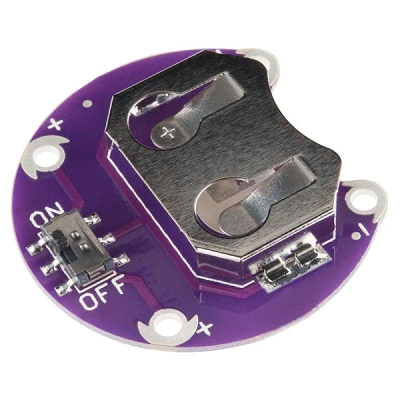 LilyPad Coin Cell Battery Holder CR2032 with On/Off Slide Switch