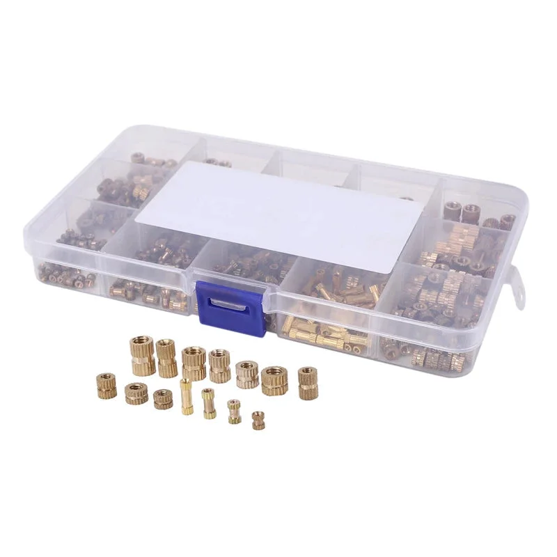 Brass Heat Set Insert Kit Female Thread M2M5 Assorted Sizes