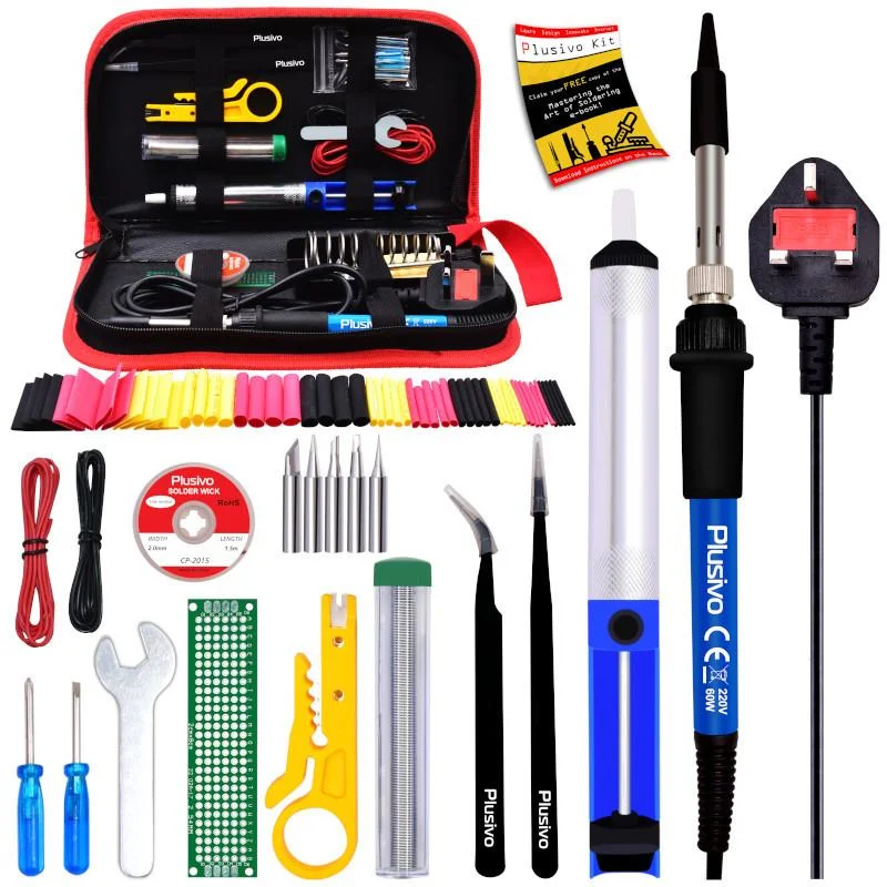 Starter Soldering Kit 60W Complete Electronics Tool Set