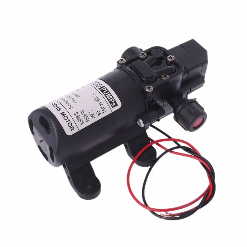 12V DC Diaphragm Water Pump  6L/min High Pressure 0.9MPa