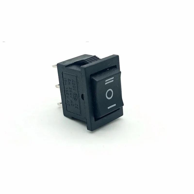 3 Position Rocker Switch DPDT ON OFF ON 6A 250V Black