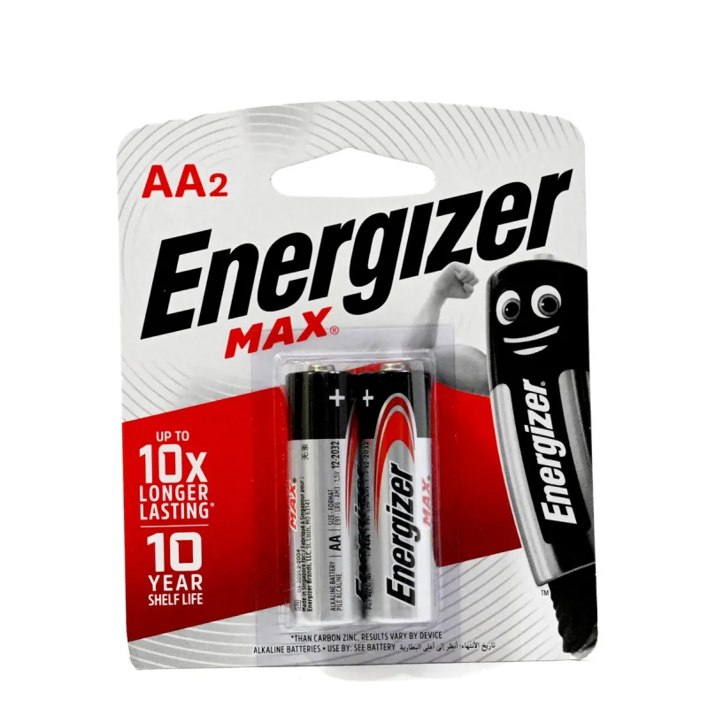 Energizer MAX AA Alkaline Battery 1.5V (2 Pack)