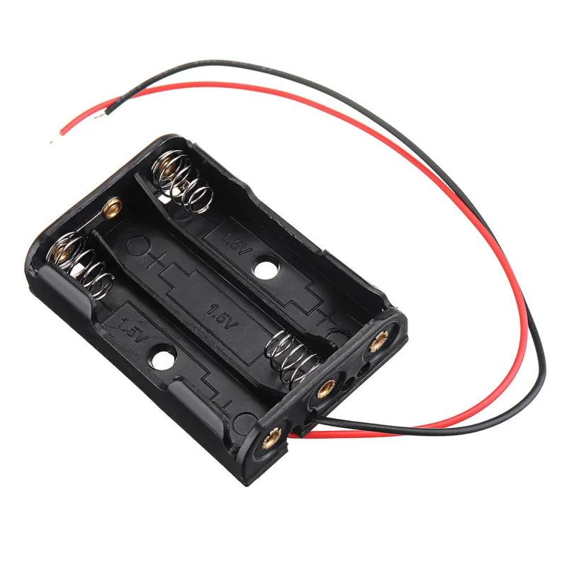 3x AAA Battery Holder 4.5V Battery Case with Wire Leads