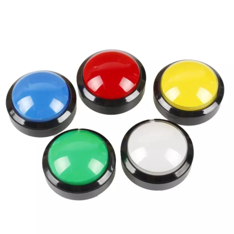 60mm Dome Illuminated Push Button 12V LED Microswitch Red