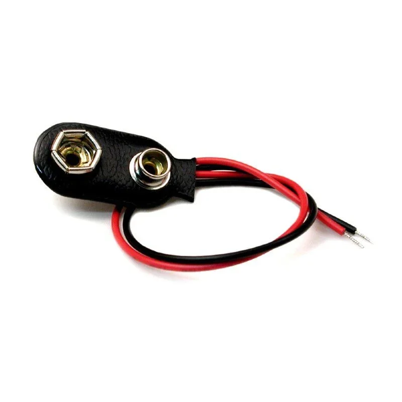 9V Battery Adapter Clip Snap Connector with Wire Leads