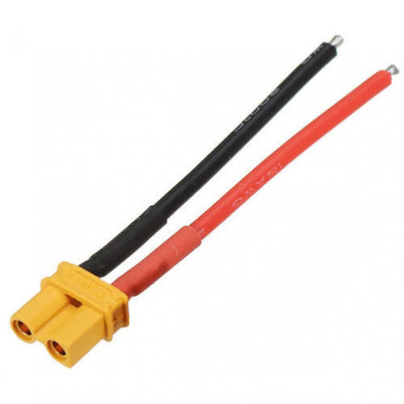 XT30 Female Connector Cable  18AWG Silicone Wire, 10cm