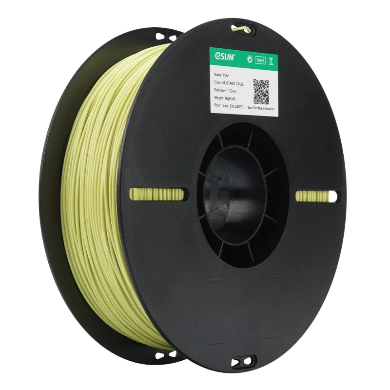 eSun Mustard Green PLA+ Filament – 1 KG – 1.75 mm