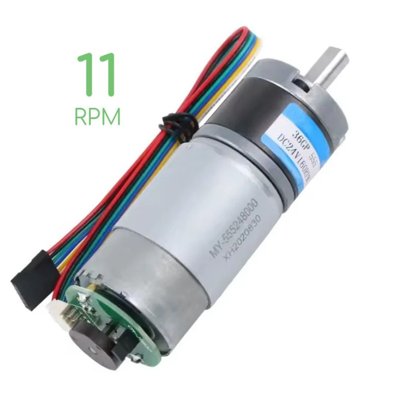 12V DC Geared Motor 36-555 with Encoder  11RPM High Torque