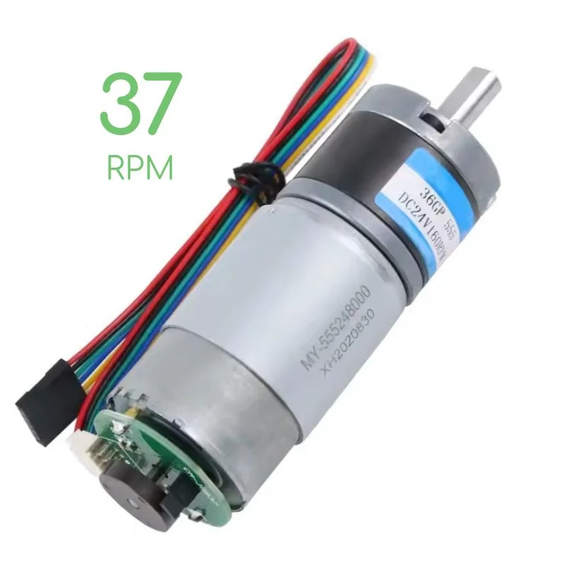 12V DC Geared Motor 36-555 with Encoder  37RPM